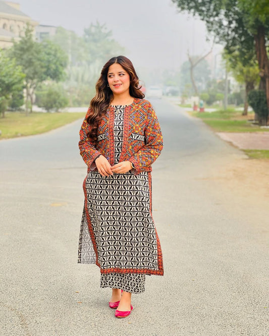 3Pc Printed Lawn Stitched Suit