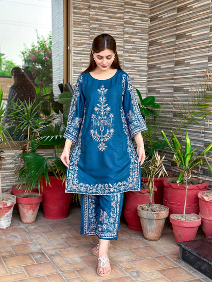 Zara Full Work Embroidery 2Pc Dress