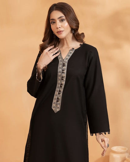 Warm Whisper Embroidered Long-Length Suit