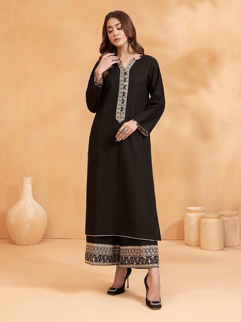 Warm Whisper Embroidered Long-Length Suit